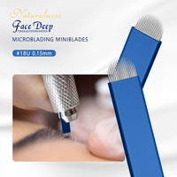 Natural Face Deep 18U 0.15MM NANO sourcils jetables aiguilles de microblading stérilisées produit de microblading tranchant