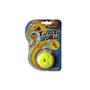 Blister card packaging with Russian words Seahorse twist insect new strange creative plush magic worm props and toys