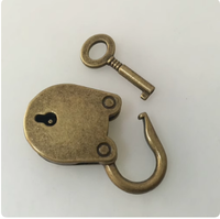 Cadenas vintage en laiton PL07 avec serrure à clé squelette pour pièces et accessoires de sac spéciaux pour la Saint-Valentin