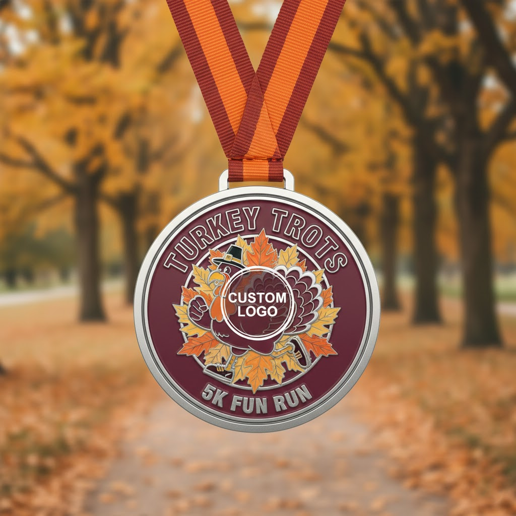 5k turkey trot fun run medals