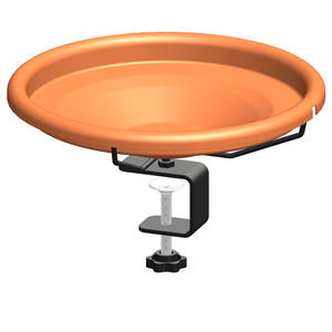 Support de bassin pour oiseaux en céramique pour balustrade de patio, alimentation extérieure, petite taille TJ-032 - Product Image 5