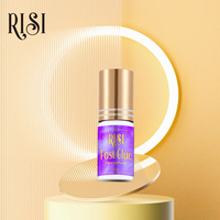 RISI Adhésif pour cils longue durée sans Latex 1 Sec Temps de séchage Colle pour cils noirs Colle pour cils à faible vapeur