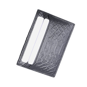 女士黑色蟒蛇纹压花皮革卡包 女士真皮钱包 定制卡包 卡包简约钱包 - Product Image 2