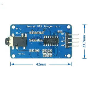 YX5300 Compatible With YX6300 UART TTL Serial MP3 Music Player Module SDHC3.2-5.2V