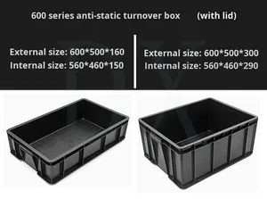 Lâu dài nhựa doanh thu ESD lưu thông hộp <span class=keywords><strong>Stackable</strong></span> bộ phận hộp ESD lưu trữ <span class=keywords><strong>container</strong></span> cho thiết bị y tế - Product Image 6