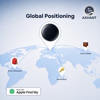 Pelacak Kunci AirTag MFi, Perangkat Pelacak Global, Pelacak Dompet & Koper Mini GPS untuk Apple