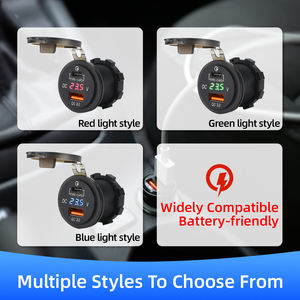 <span class=keywords><strong>Chargeur</strong></span> de <span class=keywords><strong>voiture</strong></span> USB 12V 24V étanche IP65, adaptateur de charge rapide robuste pour automobile, camion, bateau, moto - Product Image 3