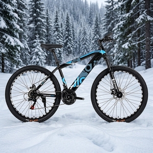 VTT pour adultes 24/26/27,5 pouces, 21 vitesses - Noir-bleu, Noir-rouge, pour hommes et femmes, avec cadre en acier haute teneur en carbone - Product Image 1
