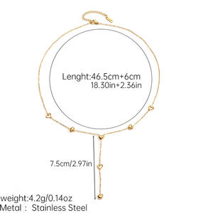 N & S Minimalistische Luxe 18K Vergulde Roestvrijstalen Hart Hanger Ketting Cadeau Voor Vrouwen - Product Image 6