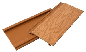 Современный дизайн WPC наружная облицовка стен S148/21A Водонепроницаемая фасадная доска для наружного украшения топ-поставщик в Китае - Product Image 3