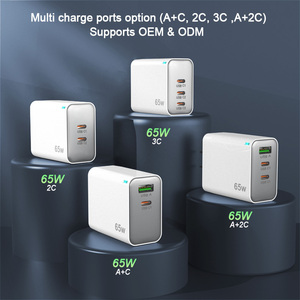 65W GaN caricatore rapido porte Triple <span class=keywords><strong>2</strong></span> tipo <span class=keywords><strong>C</strong></span> + 1 tipo a con 60W cavo per la ricarica Multi-dispositivo - Product Image 6