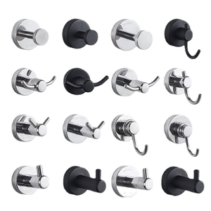 Ganchos Adhesivos de Metal para Toallas de Baño, Ganchos de <span class=keywords><strong>Pared</strong></span> Resistentes, Impermeables, de Acero Inoxidable, para Toallas y Batas - Product Image 2