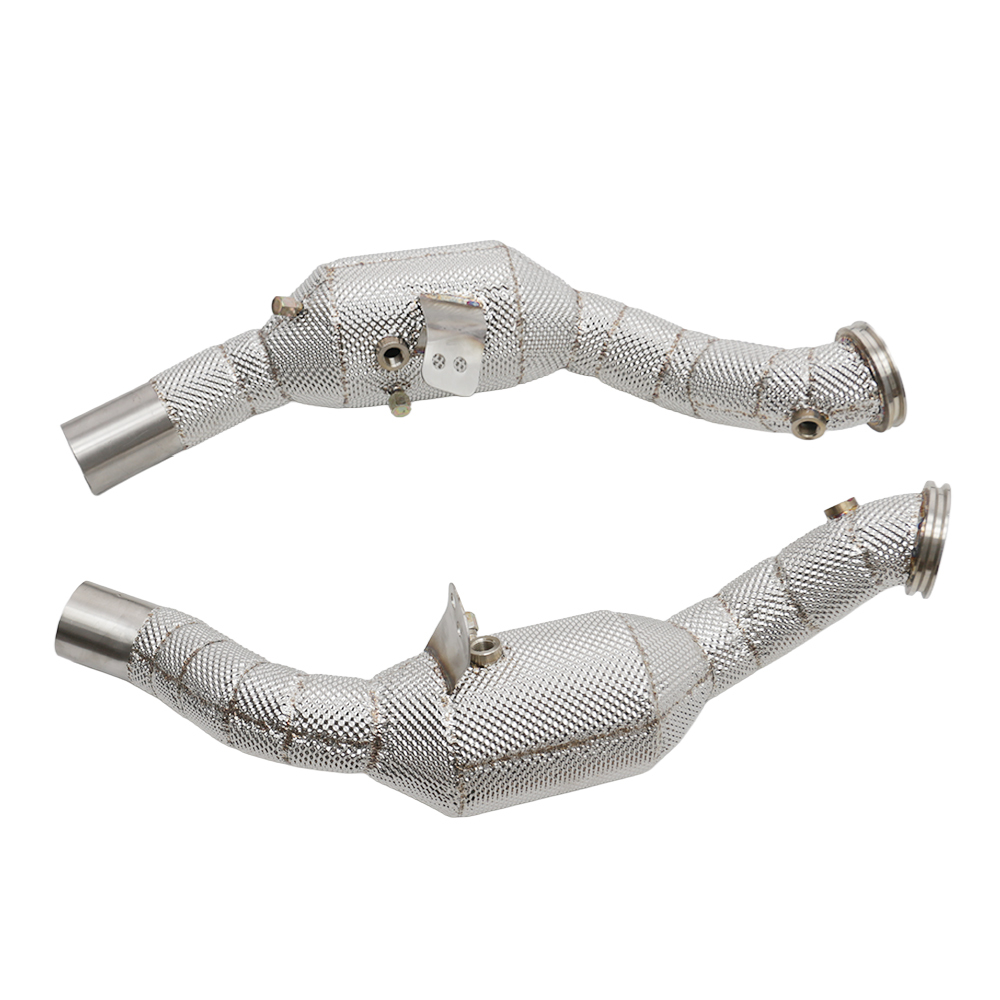 VantaFlow Exhaust Downpipe With Catalyst for Maserati Ghibli 3.0T V6 2013-2023 Heat Shield Header Tuning Exhaust Pipes 100/200/300Cell