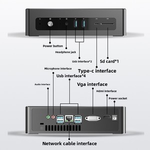 Mini PC <span class=keywords><strong>Gaming</strong></span> Portatile <span class=keywords><strong>Assemblato</strong></span> in Fabbrica, Nuovo di Zecca, DDR4 8GB, SSD, Intel Core i5 Quad Core, per Uso Aziendale - Product Image 3