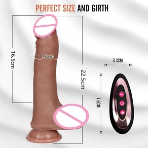 Bán Buôn Điều Khiển Từ Xa Lỏng Silicone Dildo Rung Sưởi Ấm Nữ Thủ dâm Đồ Chơi Người Lớn Dildo Máy Rung Cho Phụ Nữ - Product Image 3