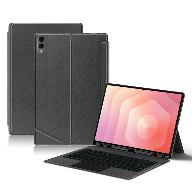 PU Leather Smart Magnetic TouchPad Backlit Keyboard Case for Samsung Tab S11 Ultra 14.6 Inch Tablet Covers & Cases