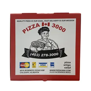 High quality corrugated carton 8 10 12 inch pizza box made in China