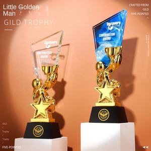 Trofeo <span class=keywords><strong>de</strong></span> <span class=keywords><strong>Estrella</strong></span> <span class=keywords><strong>de</strong></span> Cristal <span class=keywords><strong>de</strong></span> Resina con Diseño Gratuito, Premios Personalizados Creativos para Reuniones Anuales y Competiciones - Product Image 1