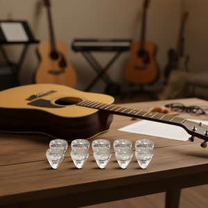 ปิ๊กกีตาร์ 5 แกน ทำจากเซลลูลอยด์ หนา 0.96 มม. ไม่เคลือบผิว สำหรับเครื่องดนตรีอะคูสติก ผลิตในสหรัฐอเมริกา - Product Image 2