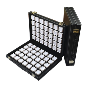 Boîte à bijoux carrée transparente avec poignée de sac à main pour affichage de collection de perles de bouddha en <span class=keywords><strong>pierre</strong></span> précieuse de diamant nu - Product Image 1