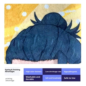 Flannel sang trọng hai mặt tùy chỉnh in trang trí ngủ trưa giường quà tặng tất cả các mùa nhà máy chăn sợi polyester trực tiếp - Product Image 5