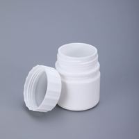 30ml gıda sınıfı HDPE plastik şişeler yuvarlak boş kaplar için hapları tabletler kapsül ilaç ambalaj ile vidalı kapak mühür