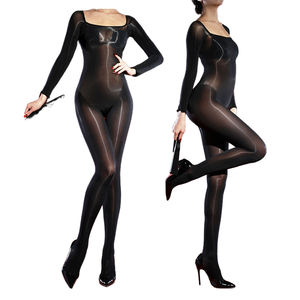 Collants intégraux sexy à ouverture, sans couture, à une épaule, ultra-fins 5D, léopard, antibactériens, pour hommes et femmes - Product Image 1