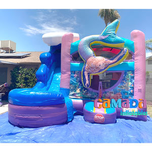 ปราสาทกระโดดนางเงือกคอมโบบ้านเด้งพร้อมสไลด์ปราสาทเป่าลมสำหรับเด็ก - Product Image 2