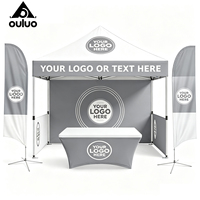 Tente de stand d'exposition carrée 3x3m en acier robuste, certifiée CE, imperméable, imprimée sur mesure, avec logo publicitaire pour intérieur
