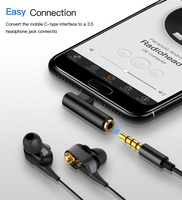 Goldebeschichteter Typ-C Audio-Adapter USB-C auf 3,5mm Klinkenstecker Kopfhörer-Aux-Konverter für Huawei Mobiltelefone