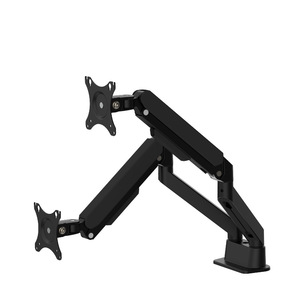 台式双屏电脑显示器臂，内置气弹簧可调铝合金显示器支架 - Product Image 2