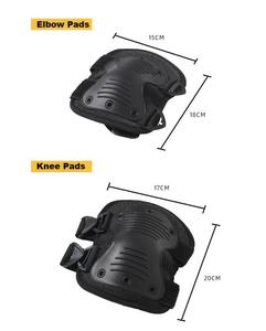 アウトドアスポーツ安全ギア調整可能ショルダーストラップ用ゲルパッド膝 & 肘保護パッドセット - Product Image 6