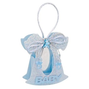 Borsetta Blu Chiaro 'Angel' come Bomboniera per Decorazioni Bambini e Neonati - Product Image 1