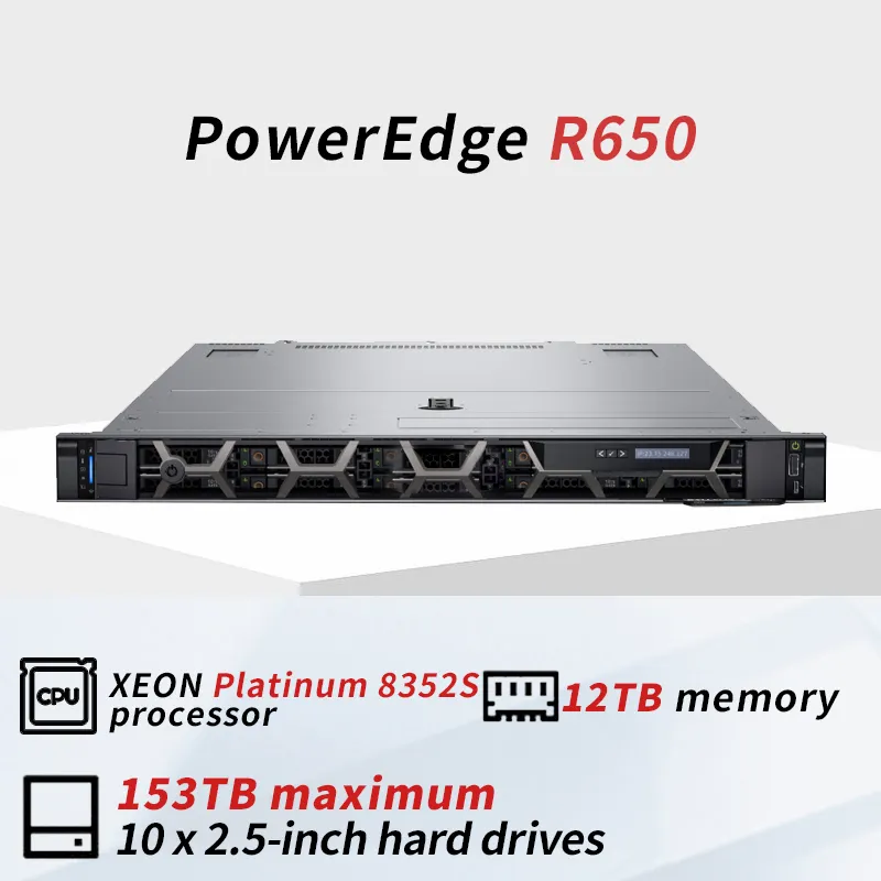 Giá rẻ nhất Original PowerEdge R650 R640 r650xs máy chủ 1U Rack Xeon ERP Doanh Nghiệp Cơ sở dữ liệu lưu trữ hiệu suất cao máy chủ
