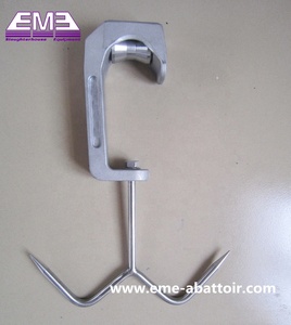 En iyi kalite çift katman koyun mezbaha karkas kasnak asılı soğutma kanca hayvancılık kasap ekipmanları - Product Image 2