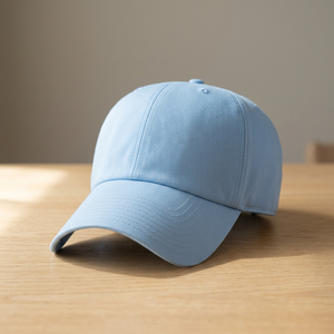 Gorra de Béisbol Azul Claro de 6 Paneles, Unisex, Ajustable, de Color Sólido, de Sarga de Algodón, Informal, para Adultos - Product Image 3