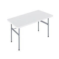 Meilleur Choix - Table à Manger Pliante en Plastique de 6 Pieds avec Plateau en HDPE - Installation Facile - Design Pliable - Table pour Utilisation en Extérieur