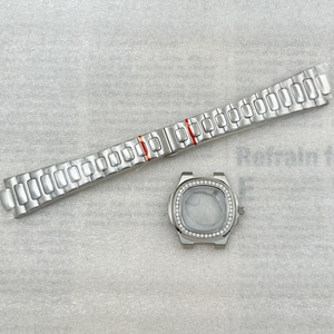 Kit de modification de mouvement Vj22 pour montres femme avec verre saphir, boîtier Nautilus, compatible avec cadrans de 23 mm, pièces de montre femme, boîtier en acier inoxydable de 30 mm - Product Image 6