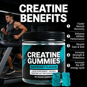 Gummies de créatine monohydrate Capital Label Sport, supplément <span class=keywords><strong>pré</strong></span>-entraînement pour la croissance musculaire et l'impulsion énergétique, de la Société d'État - Product Image 5