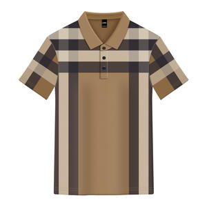 2024 2025 Spandex Polyester Günstige Shirts Kein Logo Hochwertige Kurzarm Casual <span class=keywords><strong>Checkered</strong></span> Herren <span class=keywords><strong>Polo</strong></span> Shirts - Product Image 1