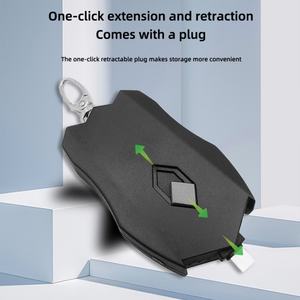 Mini chargeur solaire portable pour téléphone portable, chargeur d'urgence 5V 1500mAh, porte-clés, chargeur mobile avec lumière LED - Product Image 2