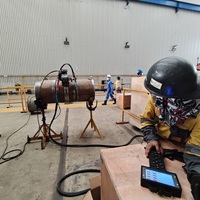 Machine de soudage orbitale automatique Hualong G168 pour tuyaux en acier au carbone 380V 500A MIG MAG FCAW pour sites de pipelines de grand diamètre