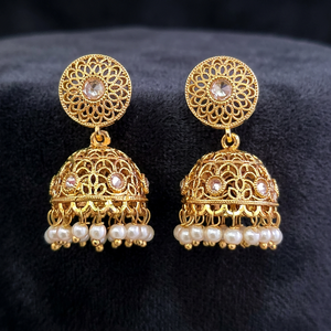 Handmade <b>Jewellery</b> Exporter in India <b>Antique</b> Jhumki with <b>Gold</b> Plating 233092 - Product Image 6