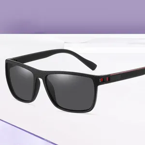 High Quality Trendy Square Frame Spring Hinge Male Polarized Sunglasses Sport Sun Glass For Man