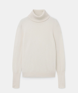 Maglione in Cashmere a Collo Alto dal Design Classico, Vestibilità Slim per Donna, in Lana e Cashmere - Product Image 1