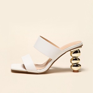 2024 nuevo verano OL Oficina punta abierta tacones altos diseñador calidad señoras tacones de forma especial con plantilla de PU <span class=keywords><strong>plataforma</strong></span> moda - Product Image 4