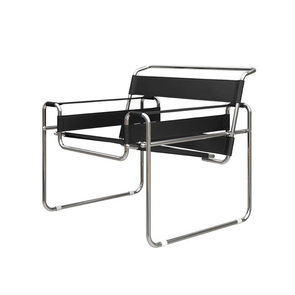 Линейные кресла Bauhaus, модные складные кресла, бесшовные трубчатые стальные каркасы, небольшие Упакованные кресла для отдыха в отелях