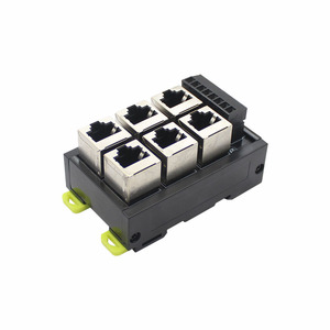 RJ45 8P8C nữ ổ cắm để thiết bị đầu cuối khối Adapter PCB board Mạng RJ45 <span class=keywords><strong>Ethernet</strong></span> nối Din Rail núi - Product Image 2