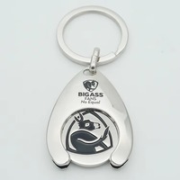 Porte-clés en métal en forme de goutte d'eau, personnalisé avec logo, pour cadeaux promotionnels, idéal pour les organisations non-profit