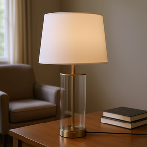 ดีบี เคสเวลล์ 23 โคมไฟตั้งโต๊ะทองเหลืองสไตล์โมเดิร์นพร้อมโคมไฟทรงกลมสีขาว ไฟ LED ใช้พลังงานแบตเตอรี่สำหรับตกแต่งบ้านสำนักงาน - Product Image 2